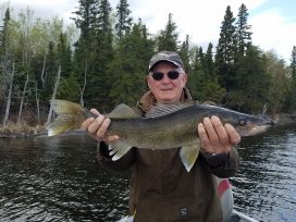 Guest Displaying Trophy Walleye Catch