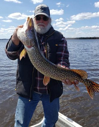 Guest In Boat Holding Huge Northern Pike Catch Aspect Ratio 330 422